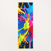 Felle neonspatten in abstracte kunst yogamat (Voorkant)