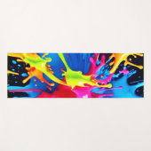 Felle neonspatten in abstracte kunst yogamat (Voorkant (horizontaal))