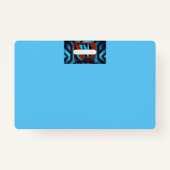 Felle Netflix-Logo op zwarte en blauwe achtergrond Badge (Achterkant)