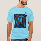 Felle Netflix-Logo op zwarte en blauwe achtergrond T-shirt (Voorkant)