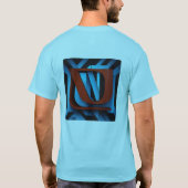 Felle Netflix-Logo op zwarte en blauwe achtergrond T-shirt (Achterkant)