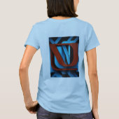 Felle Netflix-Logo op zwarte en blauwe achtergrond T-shirt (Achterkant)