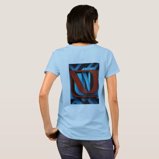 Felle Netflix-Logo op zwarte en blauwe achtergrond T-shirt (Achterkant volledig)