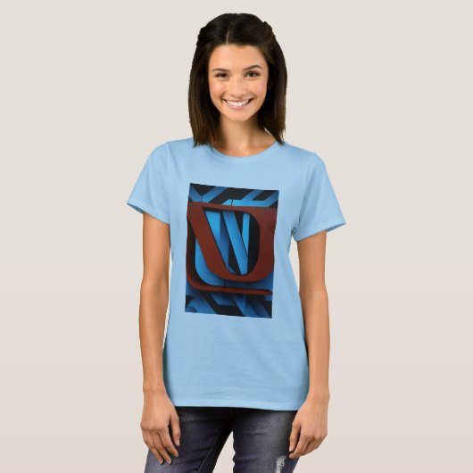 Felle Netflix-Logo op zwarte en blauwe achtergrond T-shirt (Voorkant volledig)