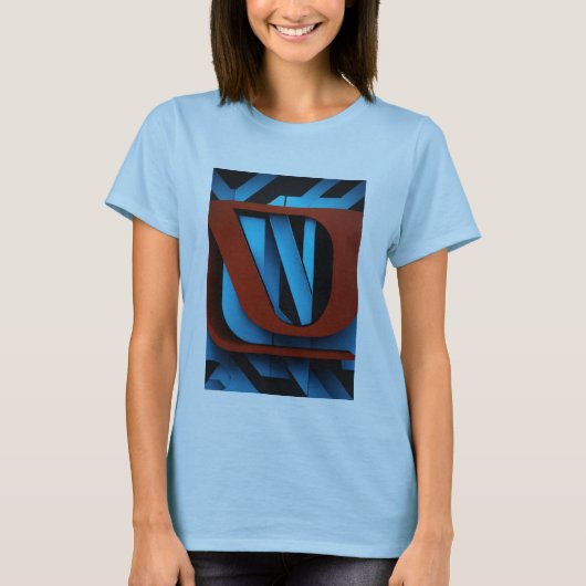 Felle Netflix-Logo op zwarte en blauwe achtergrond T-shirt (Voorkant)