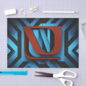 Felle Netflix-Logo op zwarte en blauwe achtergrond Tissuepapier (Craft)