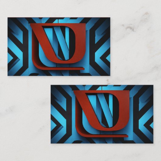 Felle Netflix-Logo op zwarte en blauwe achtergrond Visitekaartje (Voorkant / Achterkant)