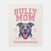 Felle Onversaagde Stierhond Moeder | Pitbull Mama Fleece Deken (Voorkant)