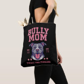 Felle Onverschrokken Bully Hond Moeder | Zwarte Pi Tote Bag (Dichtbij)