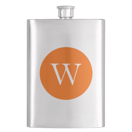 Felle Oranje Cirkel Monogram Flacon (Voorkant)