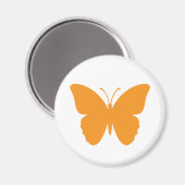 Felle oranje vlinder rond magneet (Voorkant / Achterkant)