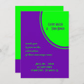 felle paarse bruine bruiloft kaart (Voorkant / Achterkant)