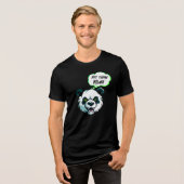 Felle Panda “Niet Vandaag Broer!” Grappig Grafisch Tri-Blend Shirt (Voorkant volledig)