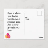Felle Pasen Eieren in Roze en Geel Briefkaart (Achterkant)
