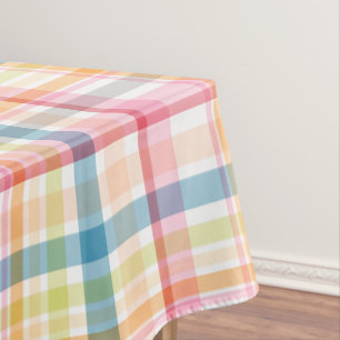 Felle Pastel geruite multi-kleur clan tartan Tafelkleed