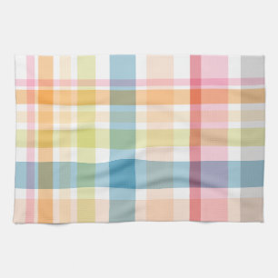 Felle Pastel geruite multi-kleur clan tartan Theedoek