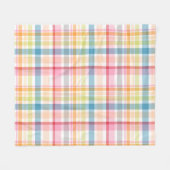 Felle pastel geruite multicleur clan tartan fleece deken (Voorkant (Horizontaal))