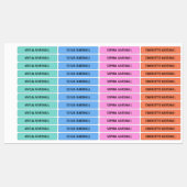 Felle Pastelkleur Coded Meisjes Waterdichte Naam Labels (Vel)