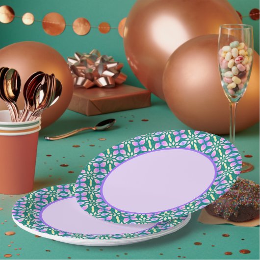 Felle pastelprint papieren bord (Multi)