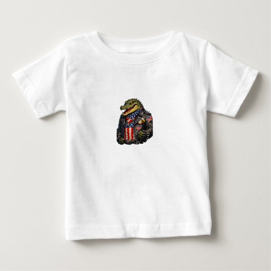 Felle Patriottische Alligator Biker Leren Jas St (Voorkant)