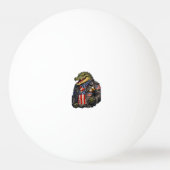 Felle Patriottische Alligator Biker Leren Jas St Pingpongbal (Achterkant)