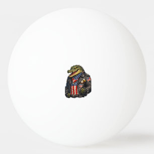 Felle Patriottische Alligator Biker Leren Jas St Pingpongbal