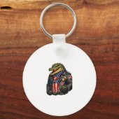 Felle Patriottische Alligator Biker Leren Jas St Sleutelhanger (Achterkant)