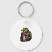 Felle Patriottische Alligator Biker Leren Jas St Sleutelhanger (Achterkant)