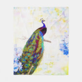 Felle pauw fleece deken (Voorkant)