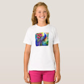 Felle pauw T-shirt (Voorkant volledig)