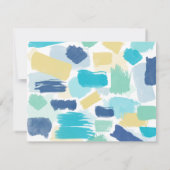 Felle penseelstreken Aangepaste bedankkaartjes Kaart (Achterkant)