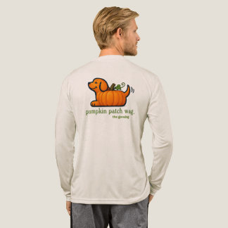 Felle Pompoen Hond Herfst Heren Tri-Blend Shirt