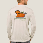 Felle Pompoen Hond Herfst Heren Tri-Blend Shirt (Achterkant volledig)