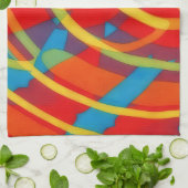 Felle psychedelische sfeer Abstracte kunst handdoe Theedoek (Gevouwen)