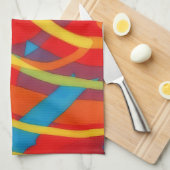 Felle psychedelische sfeer Abstracte kunst handdoe Theedoek (Quarter Fold)