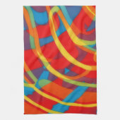 Felle psychedelische sfeer Abstracte kunst handdoe Theedoek (Verticaal)