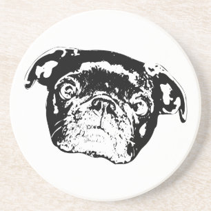 Felle Pugs Verzamel Coaster Zandsteen Onderzetter