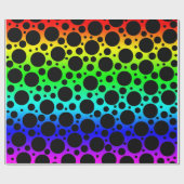 Felle Regenboog Stippen Inpakpapier (Vlak)