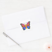 Felle Regenboog Vlinder Cadeauba Label (Envelop)