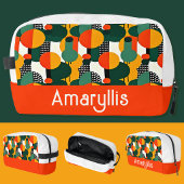 Felle Retro Abstracte Cirkels Cosmetica Tas