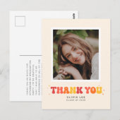 Felle Retro Afstudeer Dankjewelansichtkaart Briefkaart (Voorkant / Achterkant)