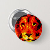 Felle Rode Leeuw Ronde Button 5,7 Cm (Voorkant /achterkant)