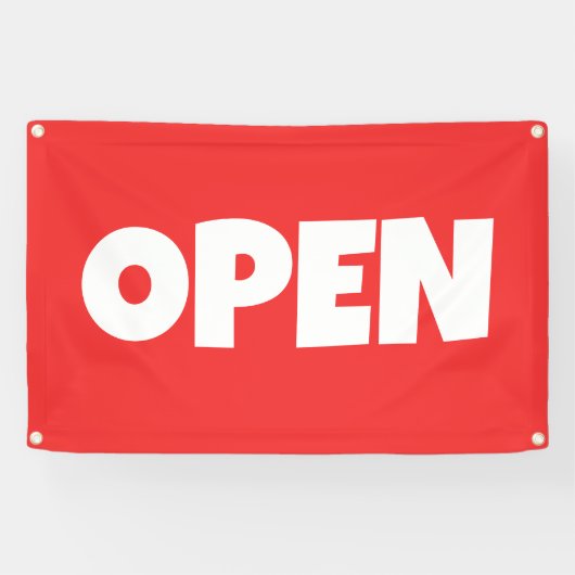Felle Rode OPEN Banner (Horizontaal)