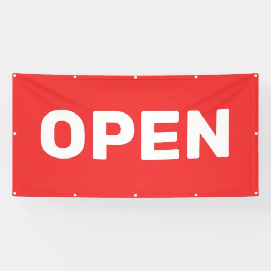 Felle Rode OPEN Banner (Horizontaal)