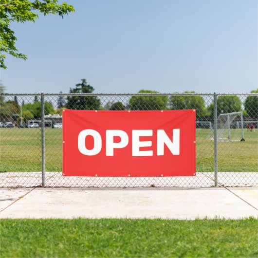 Felle Rode OPEN Banner (Insitu)