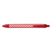 Felle rode pen met stijlvol wit stippenpatroon (Achterkant)
