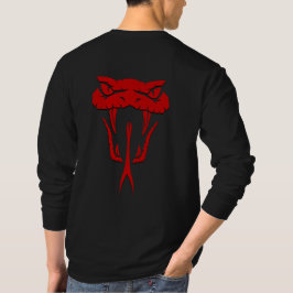 Felle rode slang gezicht lange mouw t-shirt