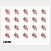 Felle roze abstracte stickerontwerp vierkante sticker (Vel)