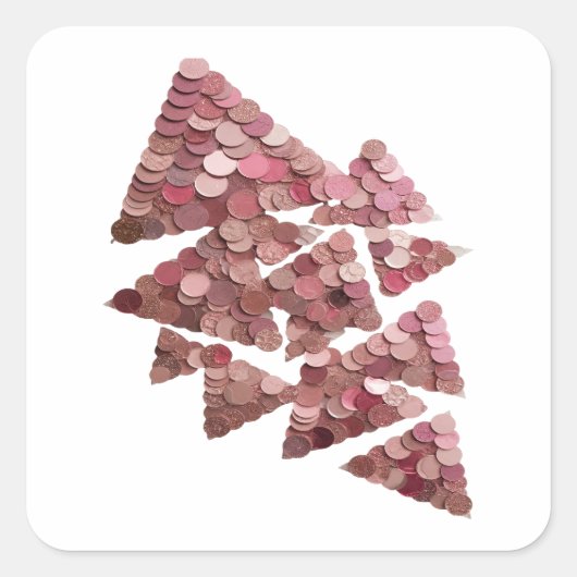 Felle roze abstracte stickerontwerp vierkante sticker (Voorkant)