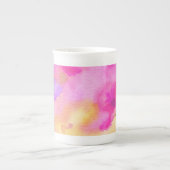 Felle Roze Bloemige Waterverf Mok (Voorkant)